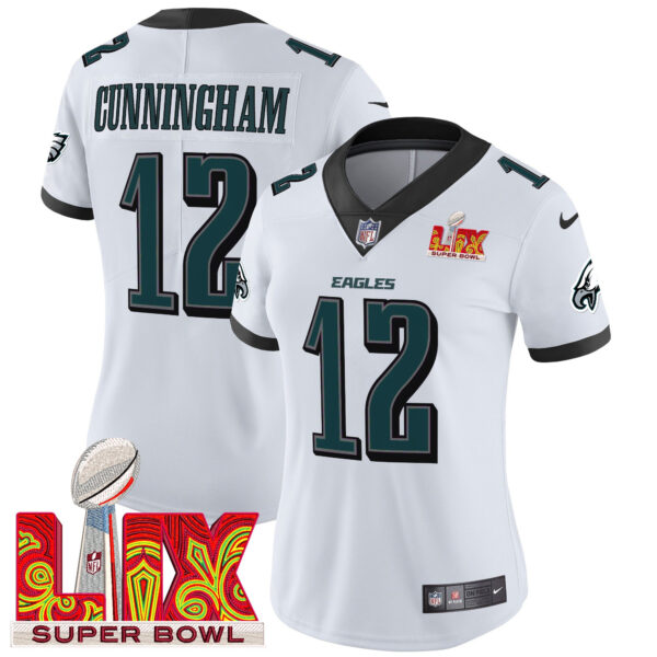 Women's Philadelphia Eagles Super Bowl LIX Patch Vapor Limited Jersey - All Stitched - Image 15