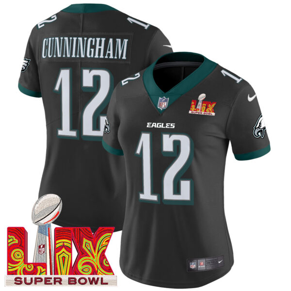 Women's Philadelphia Eagles Super Bowl LIX Patch Vapor Limited Jersey - All Stitched - Image 23