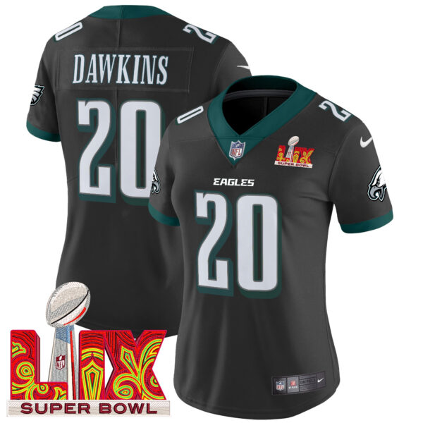 Women's Philadelphia Eagles Super Bowl LIX Patch Vapor Limited Jersey - All Stitched - Image 25