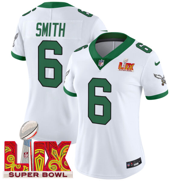 Women's Philadelphia Eagles Super Bowl LIX Patch Vapor Limited Jersey - All Stitched - Image 49