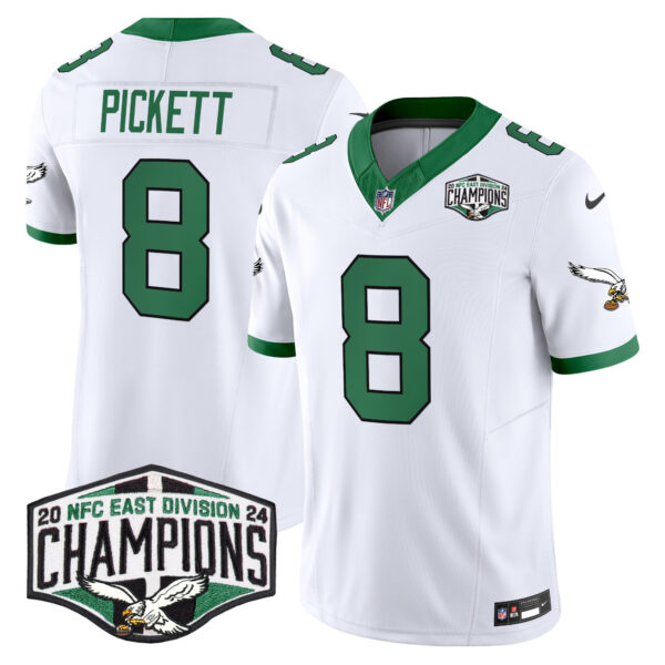 Men's Philadelphia Eagles Kelly Green 2024 NFC East Division Champions Vapor Limited Jersey - All Stitched - Image 2