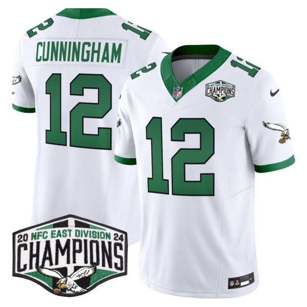 Men's Philadelphia Eagles Kelly Green 2024 NFC East Division Champions Vapor Limited Jersey - All Stitched - Image 6