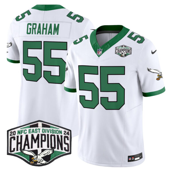 Men's Philadelphia Eagles Kelly Green 2024 NFC East Division Champions Vapor Limited Jersey - All Stitched - Image 7