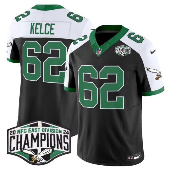 Men's Philadelphia Eagles Kelly Green 2024 NFC East Division Champions Vapor Limited Jersey - All Stitched - Image 13