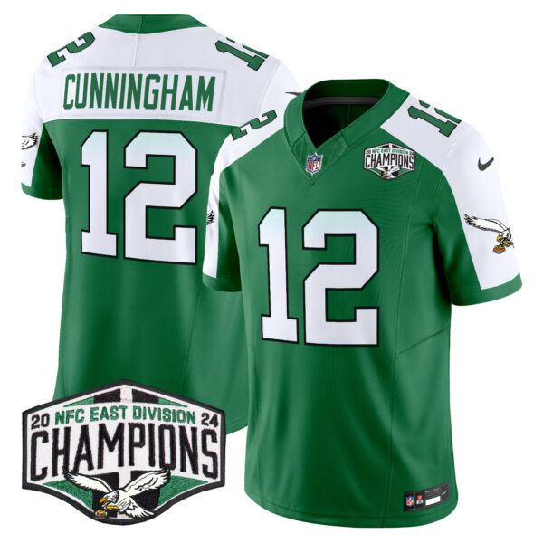 Men's Philadelphia Eagles Kelly Green 2024 NFC East Division Champions Vapor Limited Jersey - All Stitched - Image 24