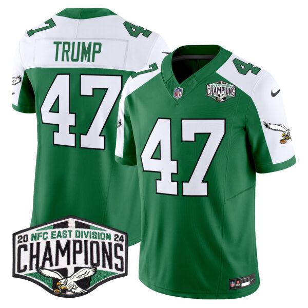 Men's Philadelphia Eagles Kelly Green 2024 NFC East Division Champions Vapor Limited Jersey - All Stitched - Image 27