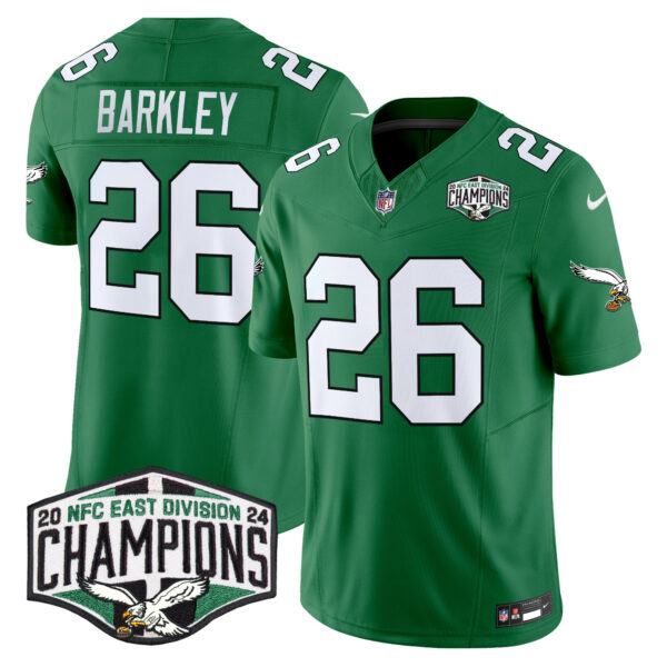Men's Philadelphia Eagles Kelly Green 2024 NFC East Division Champions Vapor Limited Jersey - All Stitched - Image 28