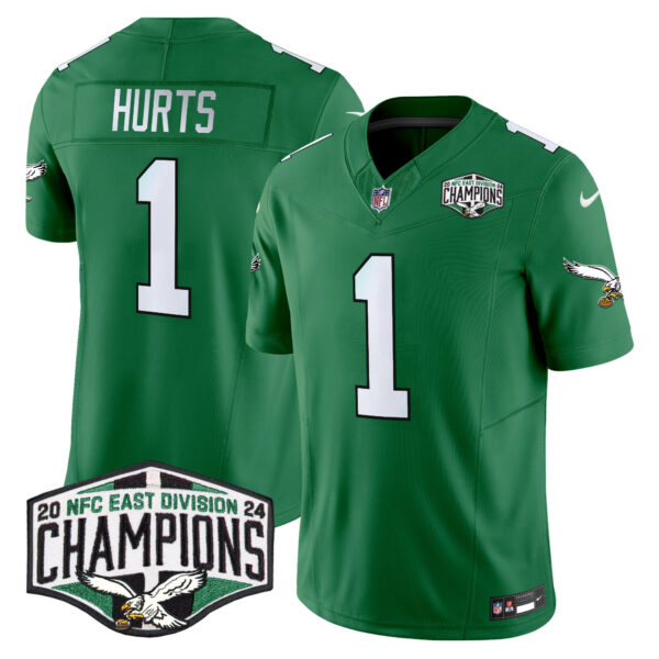 Men's Philadelphia Eagles Kelly Green 2024 NFC East Division Champions Vapor Limited Jersey - All Stitched - Image 30