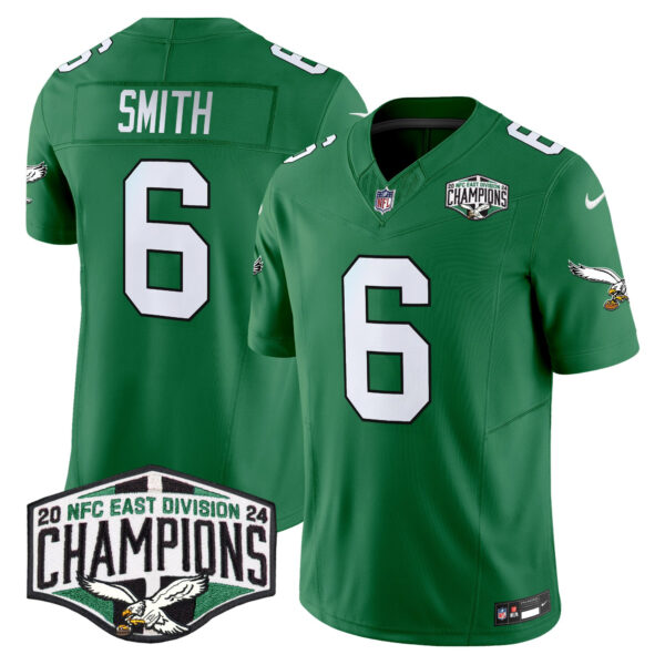 Men's Philadelphia Eagles Kelly Green 2024 NFC East Division Champions Vapor Limited Jersey - All Stitched - Image 32
