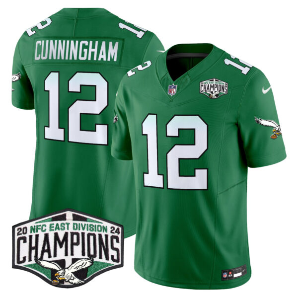 Men's Philadelphia Eagles Kelly Green 2024 NFC East Division Champions Vapor Limited Jersey - All Stitched - Image 33