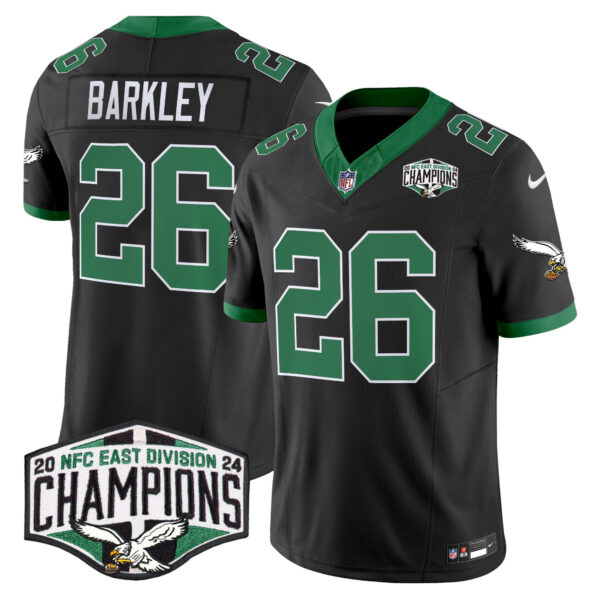 Men's Philadelphia Eagles Kelly Green 2024 NFC East Division Champions Vapor Limited Jersey - All Stitched - Image 37