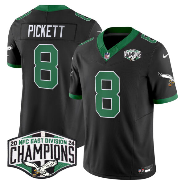 Men's Philadelphia Eagles Kelly Green 2024 NFC East Division Champions Vapor Limited Jersey - All Stitched - Image 38