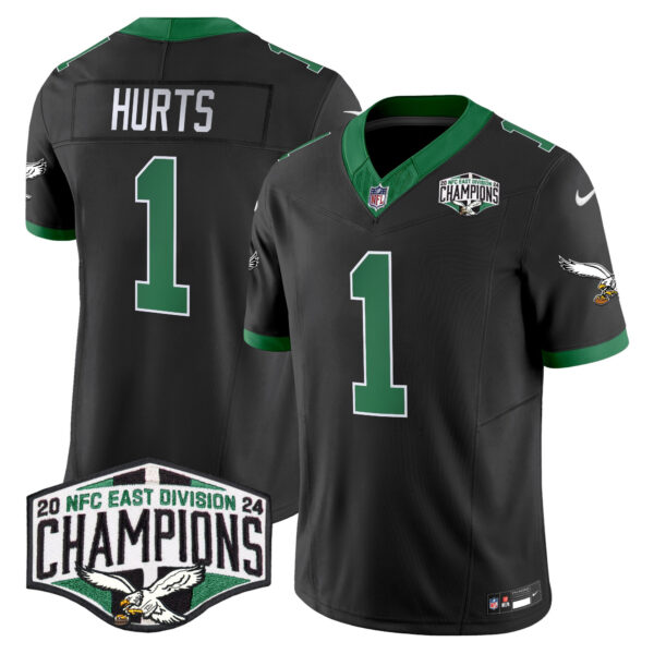 Men's Philadelphia Eagles Kelly Green 2024 NFC East Division Champions Vapor Limited Jersey - All Stitched - Image 39