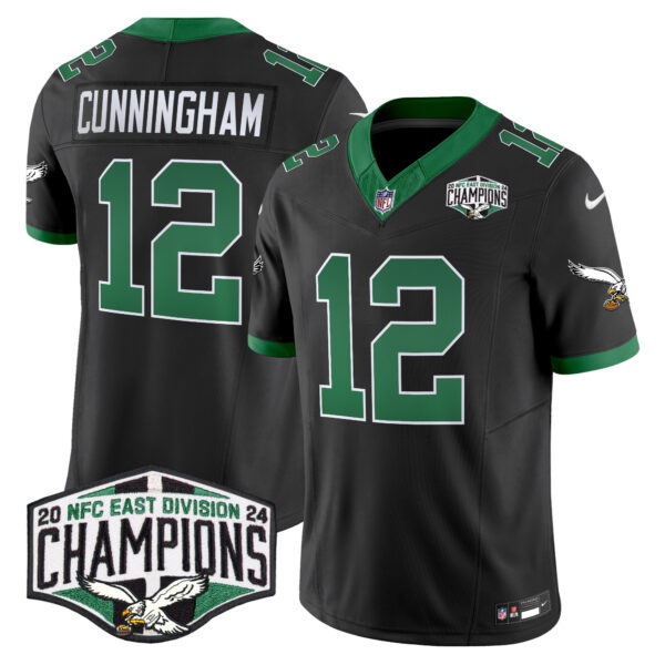 Men's Philadelphia Eagles Kelly Green 2024 NFC East Division Champions Vapor Limited Jersey - All Stitched - Image 42