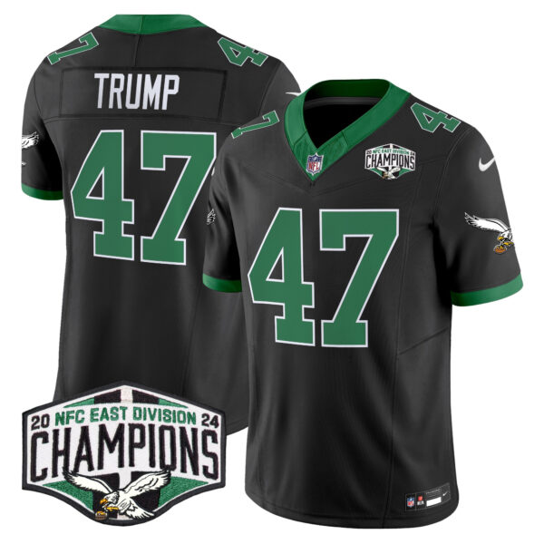 Men's Philadelphia Eagles Kelly Green 2024 NFC East Division Champions Vapor Limited Jersey - All Stitched - Image 45