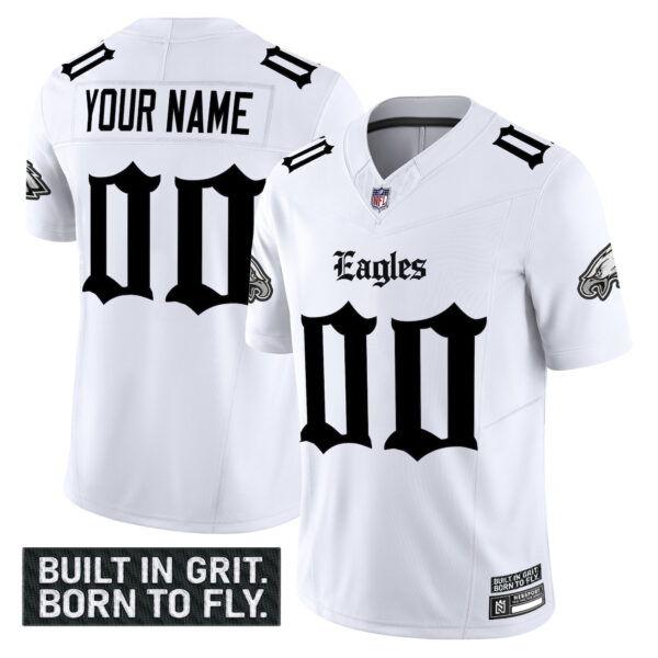 Philadelphia Eagles 'Gothic Philly Edition' Vapor Limited Custom Jersey V2 - All Stitched - Image 2