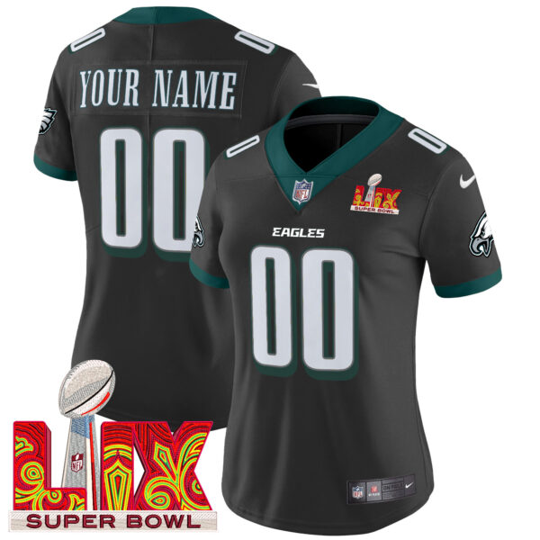 Philadelphia Eagles Super Bowl LIX Patch Vapor Limited Custom Jersey - All Stitched - Image 9