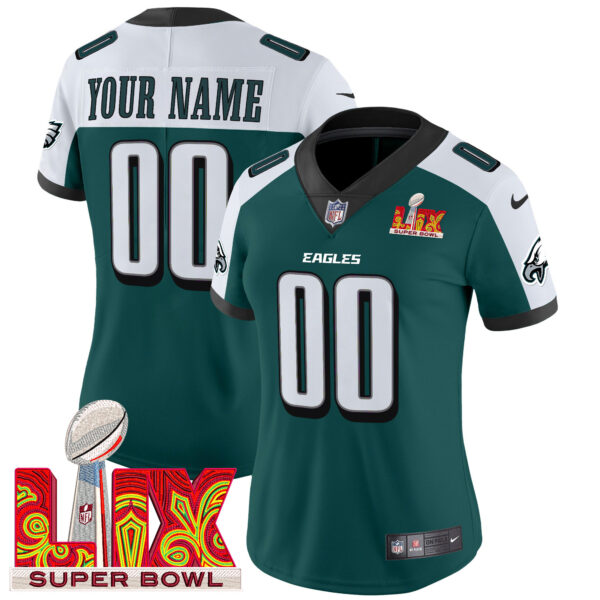 Philadelphia Eagles Super Bowl LIX Patch Vapor Limited Custom Jersey - All Stitched - Image 10