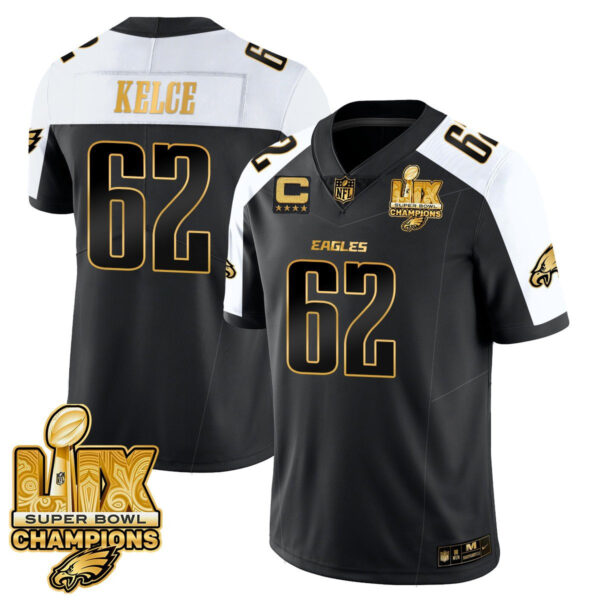 Men's Philadelphia Eagles Super Bowl LIX Champions Gold Vapor Limited Jersey - All Stitched - Image 4