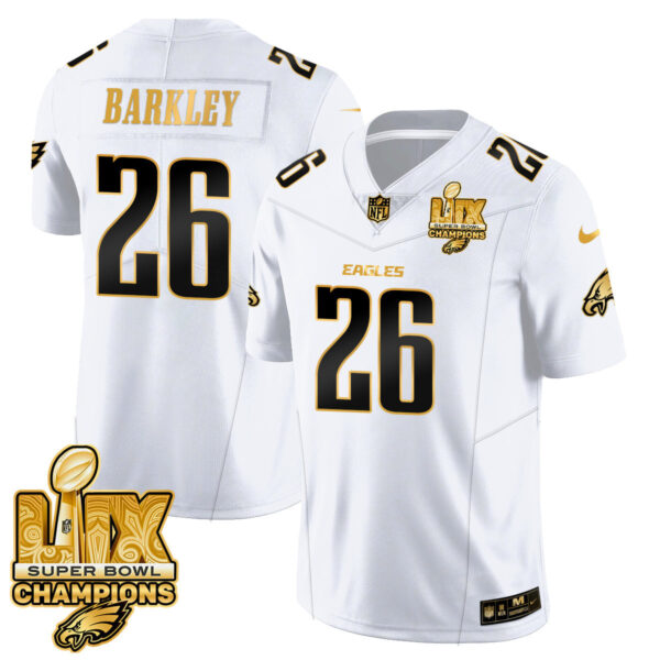 Men's Philadelphia Eagles Super Bowl LIX Champions Gold Vapor Limited Jersey - All Stitched - Image 8