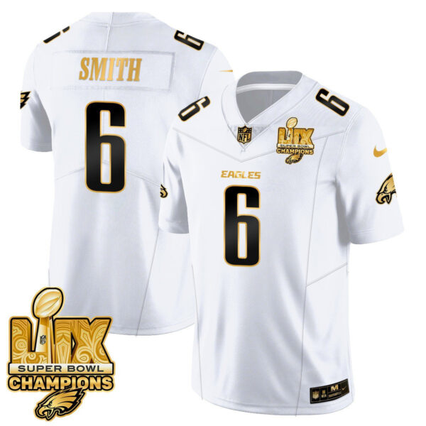 Men's Philadelphia Eagles Super Bowl LIX Champions Gold Vapor Limited Jersey - All Stitched - Image 12