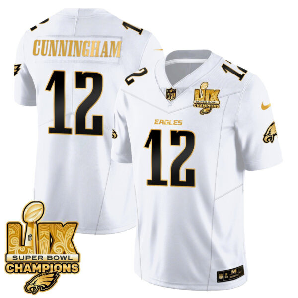 Men's Philadelphia Eagles Super Bowl LIX Champions Gold Vapor Limited Jersey - All Stitched - Image 13