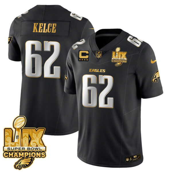 Men's Philadelphia Eagles Super Bowl LIX Champions Gold Vapor Limited Jersey - All Stitched - Image 25
