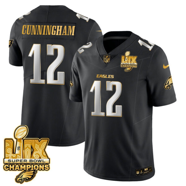 Men's Philadelphia Eagles Super Bowl LIX Champions Gold Vapor Limited Jersey - All Stitched - Image 27