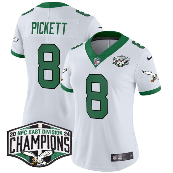 Women's Philadelphia Eagles Kelly Green 2024 NFC East Division Champions Vapor Limited Jersey - All Stitched - Image 2