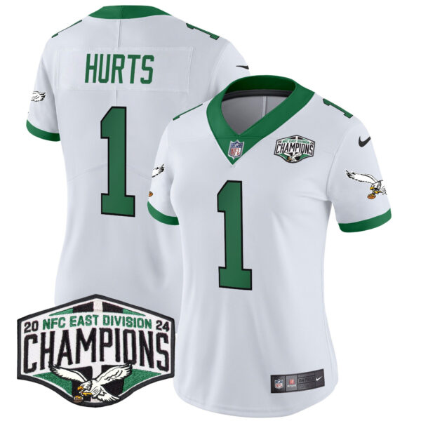 Women's Philadelphia Eagles Kelly Green 2024 NFC East Division Champions Vapor Limited Jersey - All Stitched - Image 3