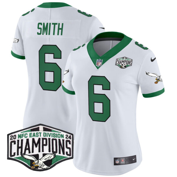 Women's Philadelphia Eagles Kelly Green 2024 NFC East Division Champions Vapor Limited Jersey - All Stitched - Image 5