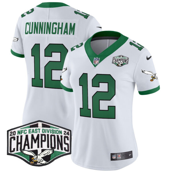 Women's Philadelphia Eagles Kelly Green 2024 NFC East Division Champions Vapor Limited Jersey - All Stitched - Image 6