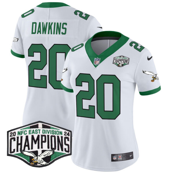 Women's Philadelphia Eagles Kelly Green 2024 NFC East Division Champions Vapor Limited Jersey - All Stitched - Image 8