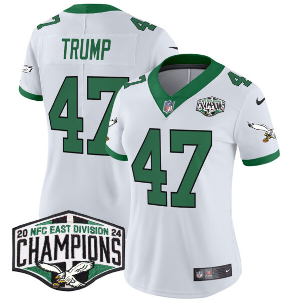 Women's Philadelphia Eagles Kelly Green 2024 NFC East Division Champions Vapor Limited Jersey - All Stitched - Image 9