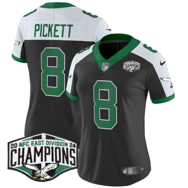 Women's Philadelphia Eagles Kelly Green 2024 NFC East Division Champions Vapor Limited Jersey - All Stitched - Image 11