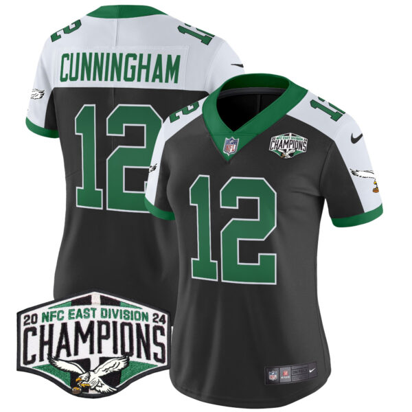 Women's Philadelphia Eagles Kelly Green 2024 NFC East Division Champions Vapor Limited Jersey - All Stitched - Image 15
