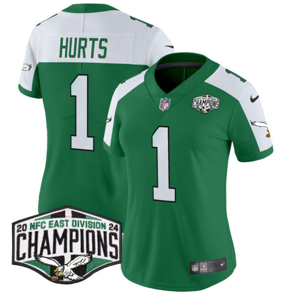 Women's Philadelphia Eagles Kelly Green 2024 NFC East Division Champions Vapor Limited Jersey - All Stitched - Image 21