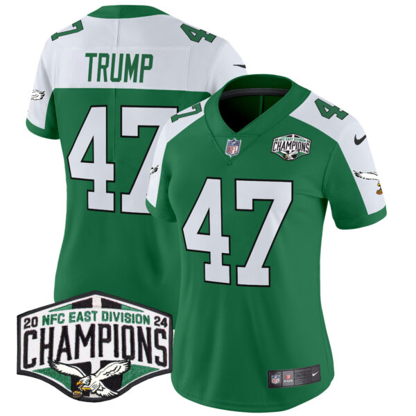 Women's Philadelphia Eagles Kelly Green 2024 NFC East Division Champions Vapor Limited Jersey - All Stitched - Image 27