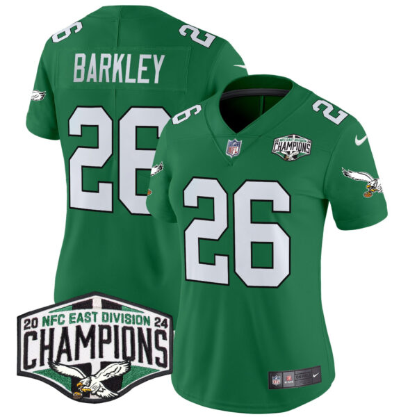 Women's Philadelphia Eagles Kelly Green 2024 NFC East Division Champions Vapor Limited Jersey - All Stitched - Image 28
