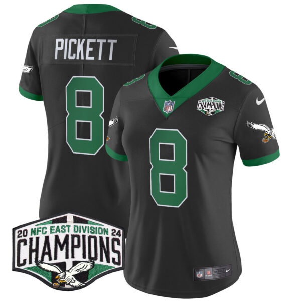 Women's Philadelphia Eagles Kelly Green 2024 NFC East Division Champions Vapor Limited Jersey - All Stitched - Image 38
