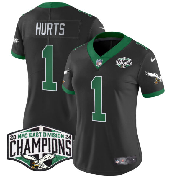 Women's Philadelphia Eagles Kelly Green 2024 NFC East Division Champions Vapor Limited Jersey - All Stitched - Image 39