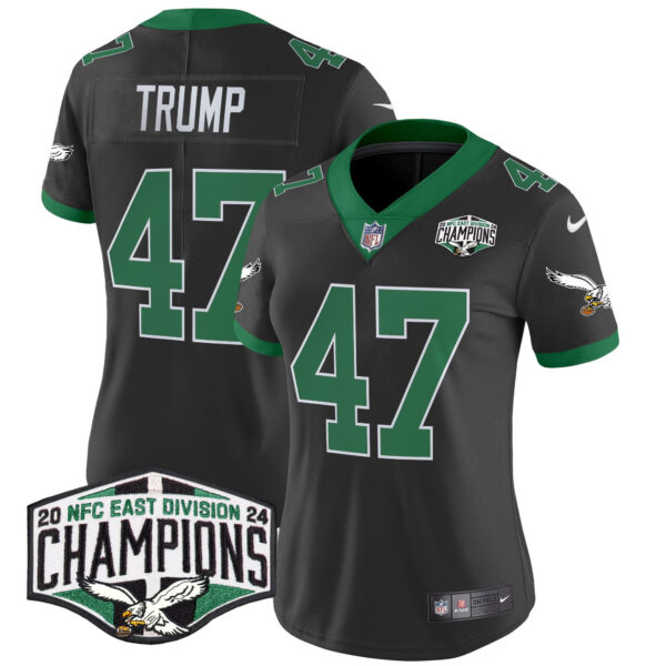 Women's Philadelphia Eagles Kelly Green 2024 NFC East Division Champions Vapor Limited Jersey - All Stitched - Image 45