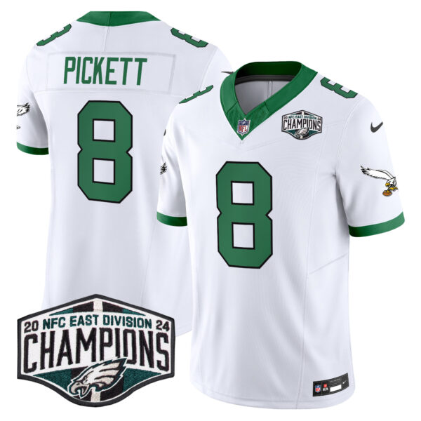 Men's Philadelphia Eagles Kelly Green 2024 NFC East Division Champions Vapor Limited Jersey V2 - All Stitched - Image 2