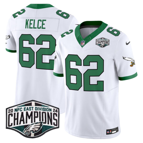 Men's Philadelphia Eagles Kelly Green 2024 NFC East Division Champions Vapor Limited Jersey V2 - All Stitched - Image 4