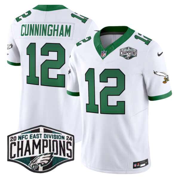 Men's Philadelphia Eagles Kelly Green 2024 NFC East Division Champions Vapor Limited Jersey V2 - All Stitched - Image 6