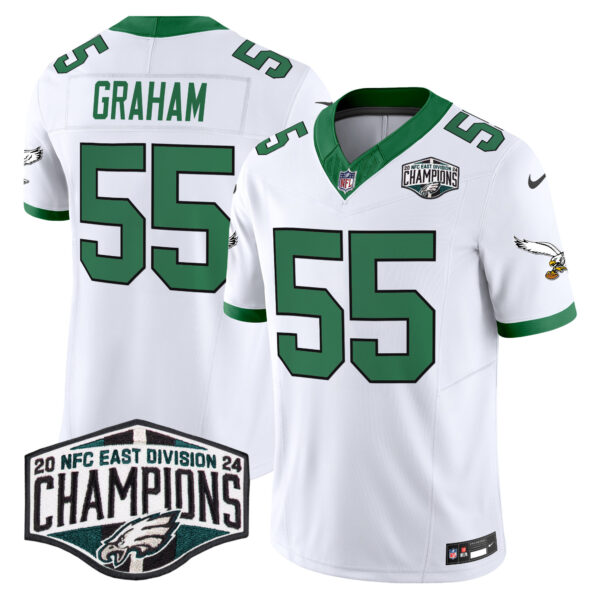 Men's Philadelphia Eagles Kelly Green 2024 NFC East Division Champions Vapor Limited Jersey V2 - All Stitched - Image 7
