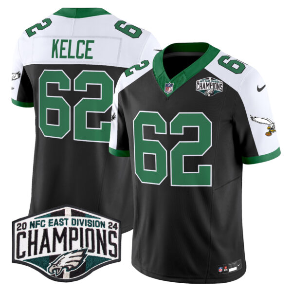 Men's Philadelphia Eagles Kelly Green 2024 NFC East Division Champions Vapor Limited Jersey V2 - All Stitched - Image 13
