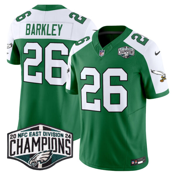 Men's Philadelphia Eagles Kelly Green 2024 NFC East Division Champions Vapor Limited Jersey V2 - All Stitched - Image 19