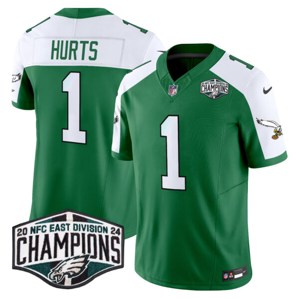 Men's Philadelphia Eagles Kelly Green 2024 NFC East Division Champions Vapor Limited Jersey V2 - All Stitched - Image 21