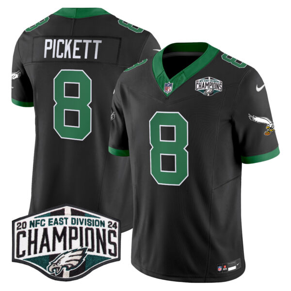 Men's Philadelphia Eagles Kelly Green 2024 NFC East Division Champions Vapor Limited Jersey V2 - All Stitched - Image 38